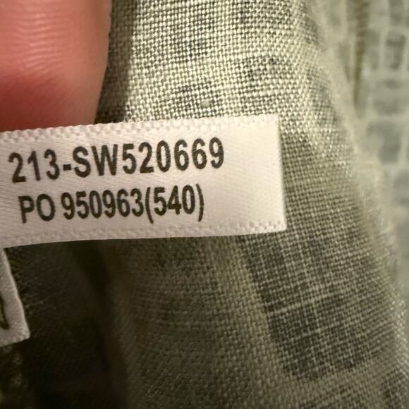 Tommy Bahama Two Palms Crocotiles Linen Jacket Green with Raw Edge size small - Picture 10 of 10